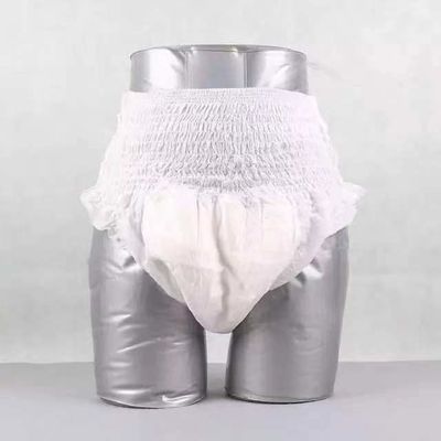 Белый плавательный подгузник для взрослых, дышащий, сертифицированный ISO CE для нужд клиентов